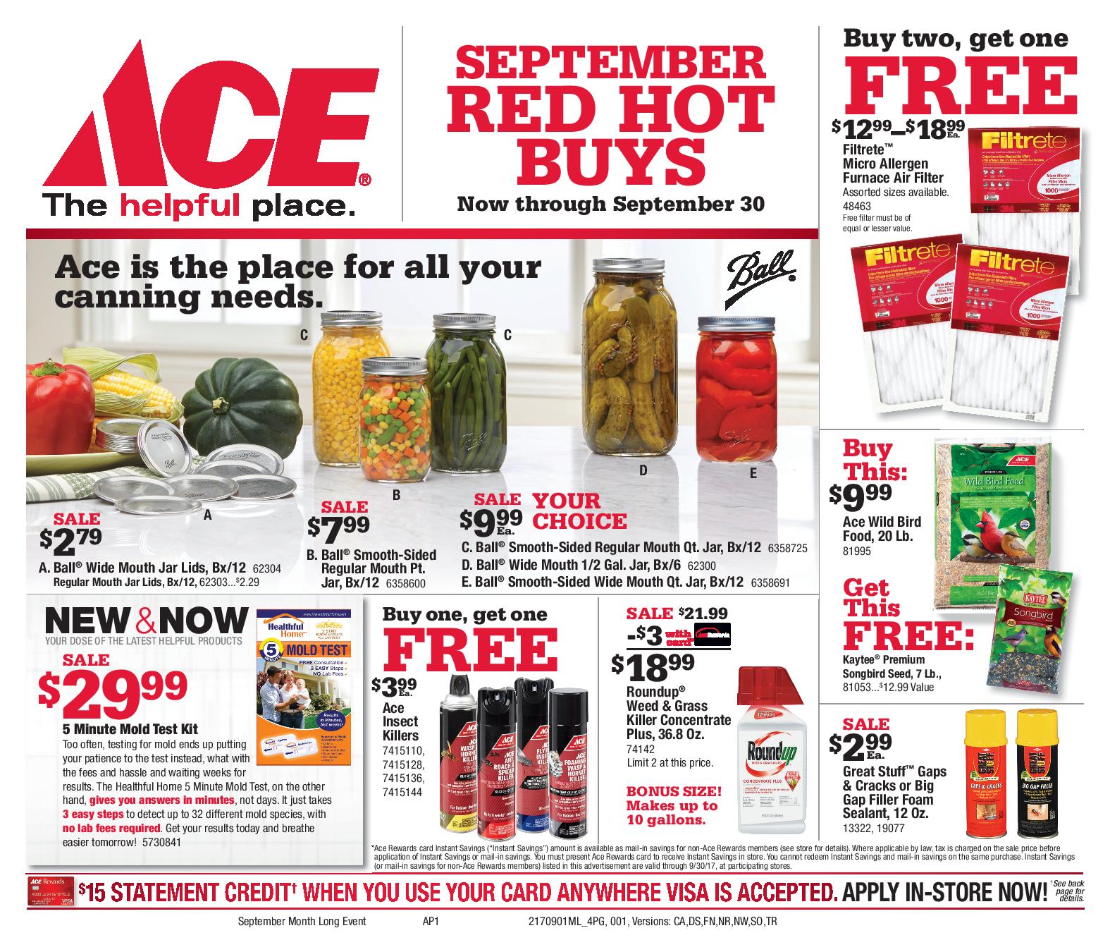 September Red Hot Buys Outer Banks Ace