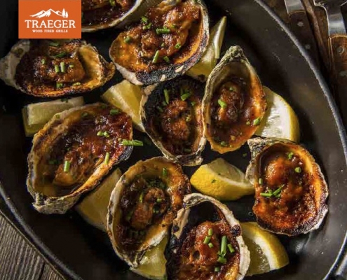 Grilled Oyster with BBQ Sauce Recipe for Traeger